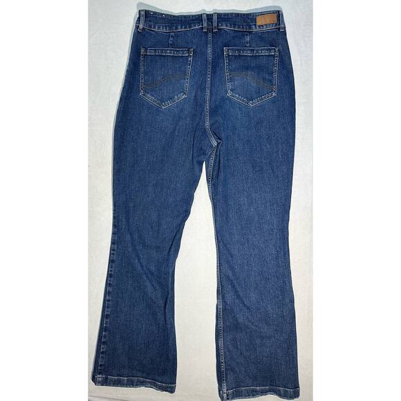Fat Face UK Dark Wash Woman's Fit Flare Jeans Size 16L - Picture 6 of 7